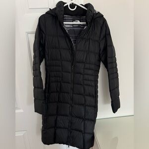 The North Face Women's Black Quilted Jacket with Striped Lining